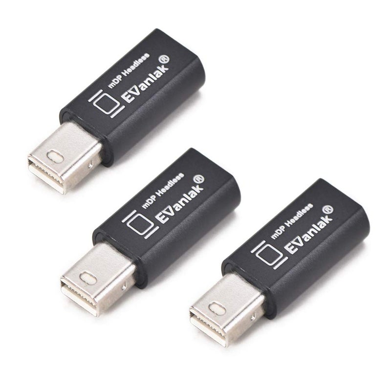 EVanlak mini disportDisplayPort Headless Ghost Display Emulator for PC 4K DP Dummy Plug (fit Headless 1080-3840x2160@17hz) - Image 1